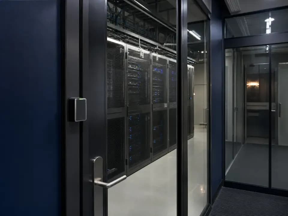 Der kontrollierte Zugang trennt den öffentlichen Bereich vom geschützten Serverbereich.