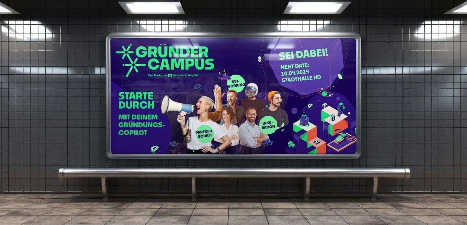 GründerCampus Kampagnenmotiv im öffentlichen Raum