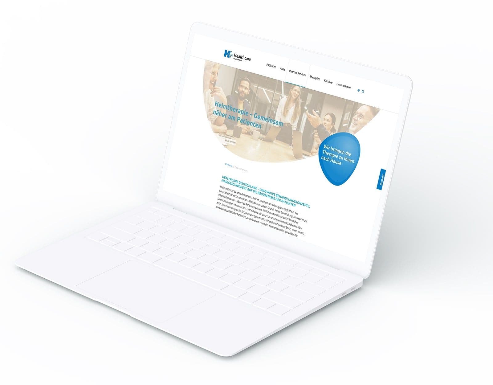 Neue Unternehmenswebsite von Healthcare Deutschland